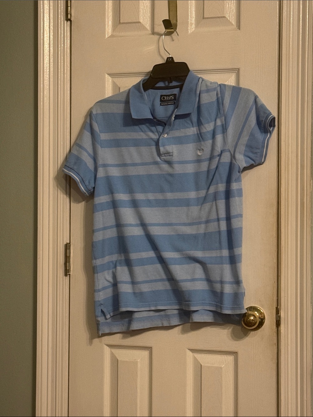 Chaps men’s Blue & Light Blue Striped Polo